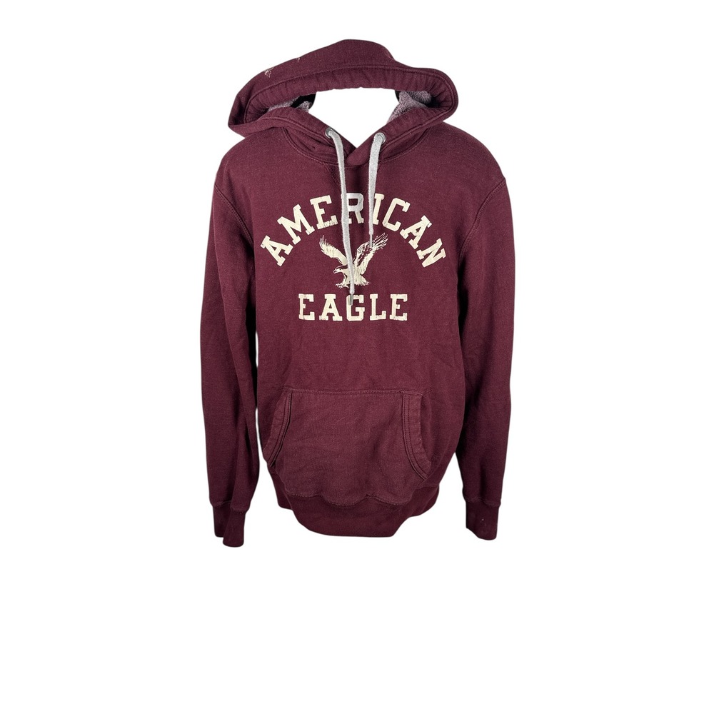 Men's American Eagle Outfitters Vintage Style Burgundy Hoodie Size Small